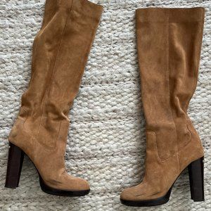 Michael Kors Suede Knee High Heeled Boots